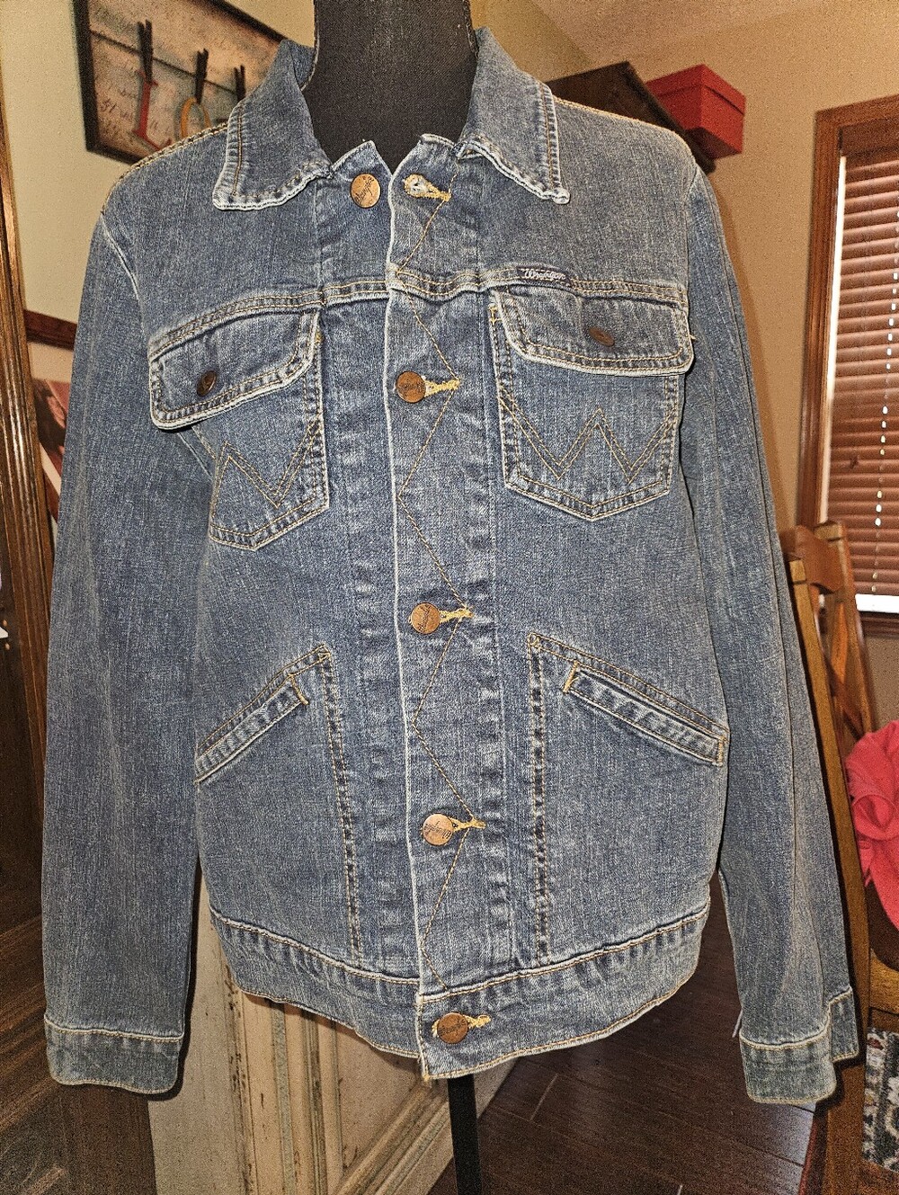 Wrangler Colab With MODCLOTH Indigo Denim Jacket Size Large